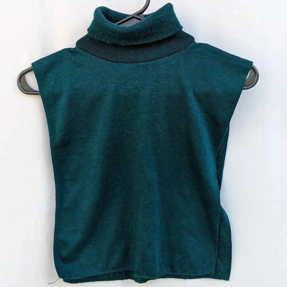 Vintage Liz Sinclair Green Cowl /turtle Neck Dickie - Picture 1 of 2